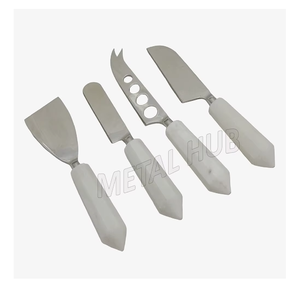 Juego de cubiertos sostenibles Cuchillos para queso con mango de mármol | Regalos ecológicos para bodas, fiestas y promociones - Product Image 3