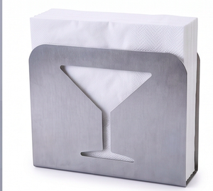 Portarrollos de Papel Metálico Gris con Elegante Diseño de Cristal Tallado Matrini, Ideal para Hoteles y Uso en Mesa con Estilo - Product Image 1