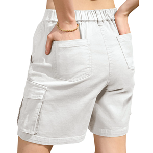 Pantalones Cortos Cargo Holgados con Múltiples Bolsillos y Pantalones Cortos Utilitarios Largos para Mujer, Ropa Casual Diaria, Fabricante de Ropa de Marca Privada - Product Image 5