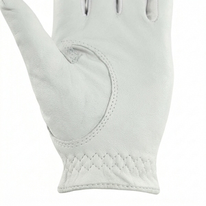 Gant de golf unisexe en cuir Cabretta blanc à doigts entiers, avec sangle de poignet réglable, séchage rapide, antidérapant, à enfiler, pour droitier - Product Image 5