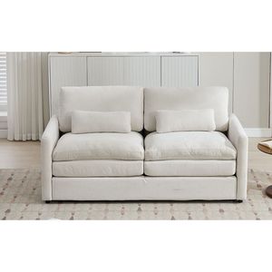 Divano a Due Posti Imbottito da 173 cm, Oversize e Confortevole, con Doppio Cuscino Morbido, per Soggiorno - Product Image 1