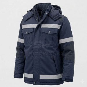 Premium Quality Waterproof Windproof Breathable Reflective Winter <b>Softshell</b> <b>Jacket</b> Hi <b>Visibility</b> Workwear Fleece Lined Unisex - Product Image 5
