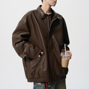 Chaqueta de Cuero Casual para Hombre, Invierno, Alta Calidad, Precio al por Mayor, Nueva Moda, Corte Ajustado, Cómoda, Proveedor - Product Image 3