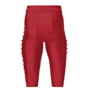 Custom American Football Jersey Pants Set White Red V-Neck Short Sleeve Moisture Wicking Printed Uniform Adult Men - Product Image 2