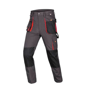Pantalones de Seguridad para Hombre, Pantalones de Trabajo Grises con Bolsillos Reflectantes Naranjas, Rodillas Reforzadas, Alta Durabilidad, Ropa Protectora de Alta Visibilidad - Product Image 5