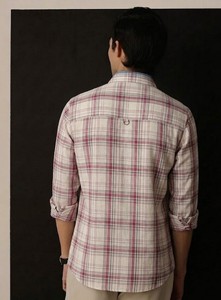 Camisa Casual a Cuadros Rosa para Hombre, Manga Larga, Cuello Camisero, Doble Botonadura, Lino y Algodón, Transpirable, para Verano - Product Image 2