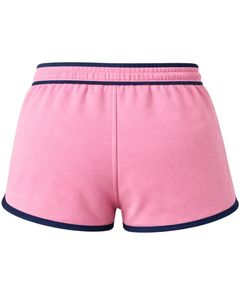 Shorts en molleton de coton personnalisés pour femmes, rose et bleu marine contrastés, taille élastique, décontractés, pour l'été, vêtements de détente, fabricant sur mesure - Product Image 2