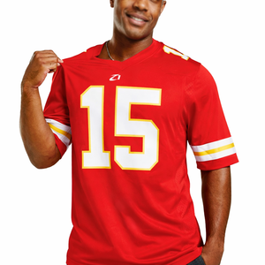 Camiseta de fútbol americano de malla para hombre, estilo oversize Y2K, ropa deportiva, uniforme de equipo personalizado, producción a granel, proveedor OEM ODM - Product Image 4