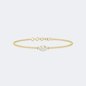 0.50CTW Marquise Bezel-<b>Set</b> Diamond Station Bracelet - Product Image 4