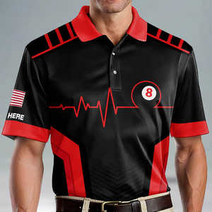 เสื้อทีมบิลเลียดพิมพ์ลายดิจิตอลแบบซับลิเมชั่นสำหรับผู้ชาย ออกแบบเองได้ตามสั่ง (OEM) สำหรับการแข่งขันโต๊ะพูล - Product Image 2