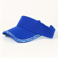 Gorras con Visera de Diamantes de Imitación Personalizadas para Fútbol, Bordado 3D Elegante, Colores y Tallas Personalizables para Deportes, Uso en Exteriores y Playa