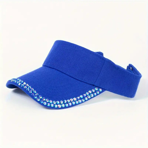 Manufacturers Unique Colors Football Rhinestone Visor <b>Hats</b>-Stylish 3D Embroidery All Seasons for Beach Cycling Outdoor - Product Image 1