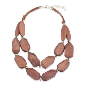 Collar Tribal de Madera Ecológico Hecho a Mano por RR ENTERPRISES para Mujer, Joyería Única de la India RR202515750 - Product Image 1