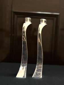<b>Silver</b> Tone Twisted Candle Holder Metal Taper Holder Decorative <b>Candlestick</b> Stand for Home Wedding Decor - Product Image 5