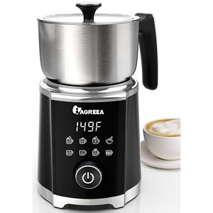 Mousseur à lait électrique 8-en-1 avec fonction vapeur, machine détachable pour mousse chaude/froide, contrôle facile par bouton rotatif - Product Image 1