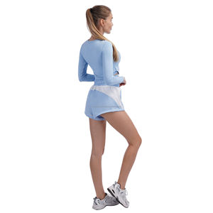 Haute qualité 6 pièces Yoga ensemble fermeture éclair femme Fitness Sport ensemble Slim Fit respirant vêtements d'entraînement ensemble pour les femmes - Product Image 2