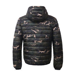Veste d'hiver épaisse pour homme, style sport, col montant zippé, matelassée, pour l'extérieur, décontractée et chaude - Product Image 2