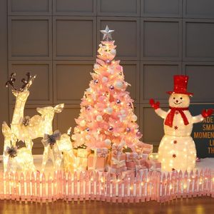 4FT Pink Christmas <b>Tree</b> <b>Stand</b> with Metal Pine <b>Tree</b> for Home Office Holiday & Party Decor Artificial Xmas <b>Tree</b> - Product Image 1