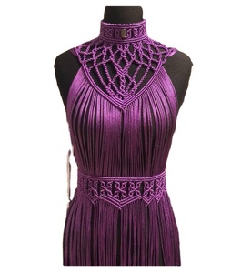 Vestido de Macramé de Alta Calidad para Mujer, Traje de Fiesta, Vestido de Novia, Ropa de Festival, Top Corto Bustier, Vestido de Playa de Macramé para Mujer - Product Image 1