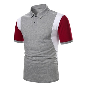 เสื้อโปโลชาย แขนสั้น ลายทาง สีตัดต่อ ดีไซน์ลำลอง สำหรับผู้ชาย สไตล์สตรีทแวร์ - Product Image 3