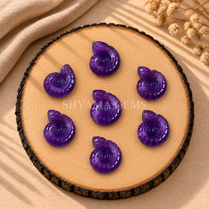 Amethyst 20mm Shell Snail Nautilus Carved Gemstone Bead for <b>Jewelry</b> Making Pendant Craft DIY Wholesale Supply - Product Image 3