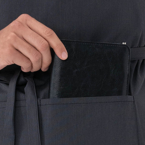 Delantal clásico de algodón tejido con cintura ajustable, un bolsillo, delantales de trabajo para cocinar, delantales de chef totalmente personalizables en venta - Product Image 5