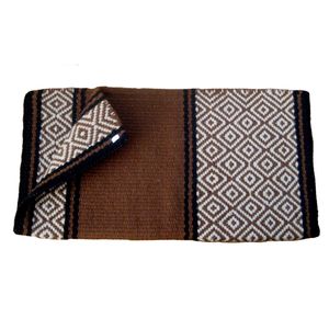 Manta de lana de Nueva Zelanda para silla de montar, almohadilla para caballo estilo western, absorbente de impactos, contorneada, transpirable, duradera, con forro polar, OEM - Product Image 4