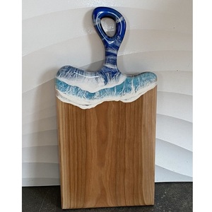<b>High</b> Quality Wood Epoxy Resin Cheese Board with Handle <b>Table</b> Wholesale Price for Chopping Blocks <b>Kitchen</b> Hotel Party Decor Use - Product Image 2