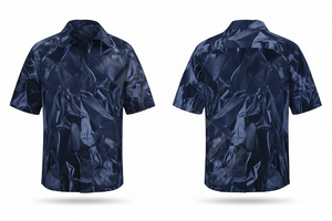 Breathable Tie Dye Short-Sleeve <b>Dress</b> Shirt Trendy Metallic Fabric Casual Fashion Unique Custom Wrinkle Effect <b>Dress</b> Shirts <b>Men</b> - Product Image 5