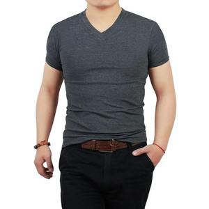 T-shirt décontracté pour homme à col rond, coupe ample, manches courtes, motif géométrique, respirant, tricoté, 100% polyester, avec logo sur le devant - Product Image 3