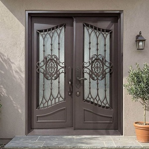 Royal Luxury wrought iron main gate – Modern design, <b>swing</b>-opening style, rust-resistant and waterproof finish, easy to use. - Product Image 4
