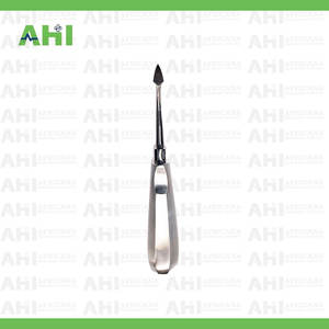 Élévateur de racine AHI 36 manuel en acier inoxydable certifié CE Classe I, instrument dentaire argenté avec poignée ergonomique, garantie 2 ans - Product Image 6