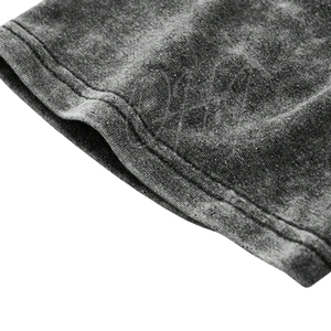 Camiseta Casual Oversize para Hombre, Azul, con Lavado Ácido Desgastado Personalizado, Dobladillo Deshilachado, Estilo Urbano, Estampado Distintivo, 100% - Product Image 4