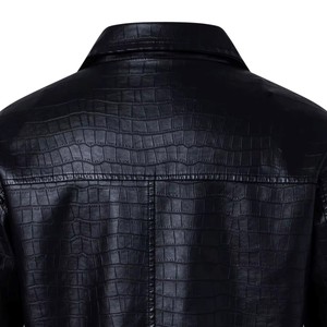 Premium Python Pattern <b>Leather</b> <b>Jacket</b> Men Genuine Cowhide Biker Fashion OEM ODM Factory Sample Service Available Plus - Product Image 3