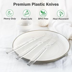 Set di 360 Posate Monouso in Plastica Trasparente Extra Resistente, Senza BPA, Resistenti al Calore, Solide e Durevoli, Fornitura all'Ingrosso - Product Image 2