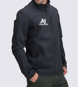 Manteau uniforme pour le personnel administratif des écoles, en tissu softshell résistant à l'eau de couleur noire, design professionnel et fabrication OEM - Product Image 5