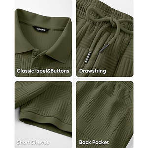 Conjunto de pantalones cortos de verano para hombre, conjunto transpirable, flexible y cómodo para gimnasio, correr, hacer ejercicio y uso informal - Product Image 6