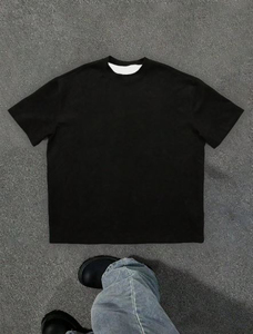 Hot selling T-Shirt Heat-Transfer Printed Streetwear Solid Terry T-Shirt High Quality Oversized Boxy Fit T-Shirt 100% Cotton - Product Image 4