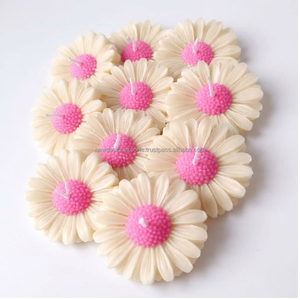 Hot Sale Daisy Shape <b>Candle</b> Set Cute Floral <b>Candles</b> for Baby Shower Wedding Return Gift <b>Bulk</b> USA - Product Image 3