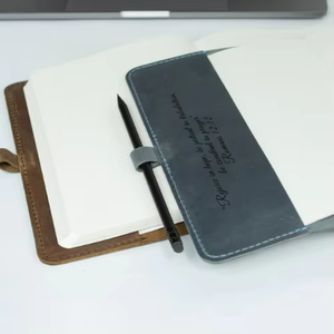 Personalized Birth Flower Leather Handmade 8x6 Inch Journal Custom Name Prayer Wellness Gratitude Refillable <b>Notebook</b> Gift <b>Blank</b> - Product Image 3