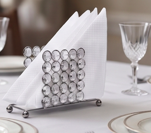 Porta Servilletas de Metal y Cristal de la Mejor Calidad, Vajilla Premium Ideal para el Hogar, Cocina y Almacenamiento de Papel Higiénico - Product Image 2