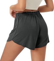 Shorts pour femmes avec logo personnalisé, en coton molletonné, épais, doux, avec poches, vêtements de détente, shorts cargo pour femmes