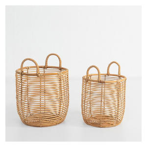 Support de plantes en rotin design avec panier, écologique, pour jardin intérieur/extérieur et doublure pour plantes - Product Image 3