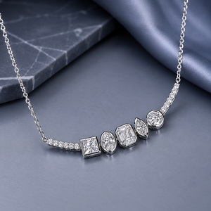 Luxury S925 Sterling Silver Multi Shape Moissanite <b>Pendant</b> Necklace for Women VS EF OEM Custom Fine Jewelry Gift Wholesale - Product Image 1