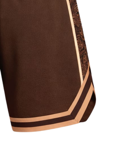 Shorts de basketball marron beige pour hommes, respirants, séchage rapide, pour entraînement sportif, gym, course à pied, athlétiques, taille élastique, fabricant - Product Image 6