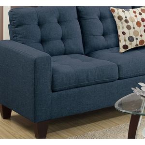 Divano Sezionale Modulare Navy in Polifibra 4 Pezzi per Soggiorno, con Divanetti LF AF, Cuscini Trapuntati, Poltrona Angolare e Poltrona Senza Braccioli - Product Image 6