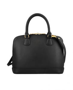 Sacs à bandoulière pour femmes 2026 de haute qualité en cuir véritable, entièrement noirs, avec fermetures éclair, souples et élégants, logo personnalisé, fabricant OEM en gros - Product Image 1