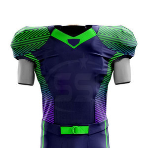 Service OEM d'uniformes de football américain avancés, couleurs personnalisées, matière polyester respirante à séchage rapide, haute qualité, sport - Product Image 2