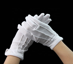 Jewelry Etiquette Work White Cotton Dot <b>Gloves</b> Dust Proof and Waterproof Anti-cutting Thick Two - Product Image 3
