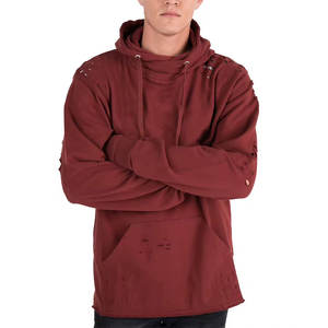 Sudadera con Capucha Casual de Invierno para Hombre, Diseño Desgastado, Forro Polar Sólido, Ecológica y Transpirable, Corte Holgado, Mezcla de Algodón 2026 - Product Image 1